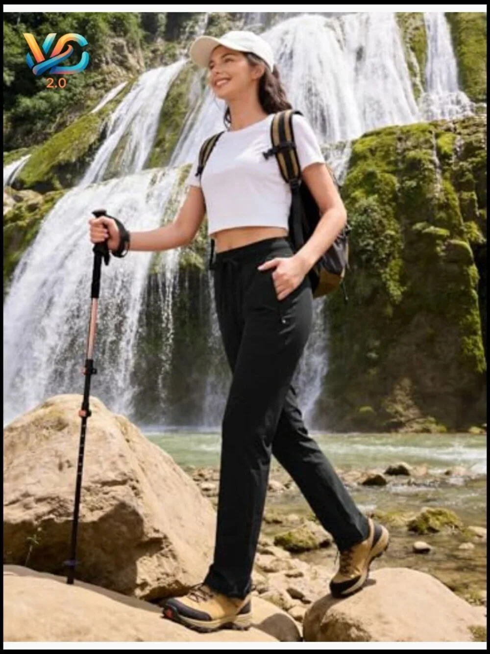 Women's Lightweight Quick Dry Hiking Pants with Zipper Pockets